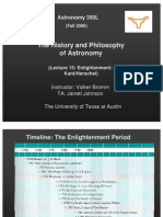 The History and Philosophy of Astronomy Lecture 15