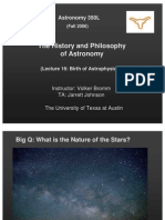 The History and Philosophy of Astronomy Lecture 16