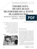 Procedimiento de Reemplazo de Transistores Sony MX0541 PDF