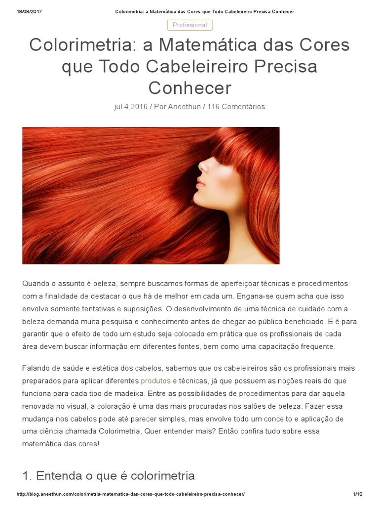 Image Result For Colorimetria A Matemtica Das Cores Que Todo Cabeleireiro Precisa