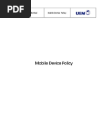 Mobile Device Policy v1.00