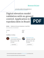 Digital Elevation Model Validation With No Ground Control - Application To The Topodata Dem in Brazil