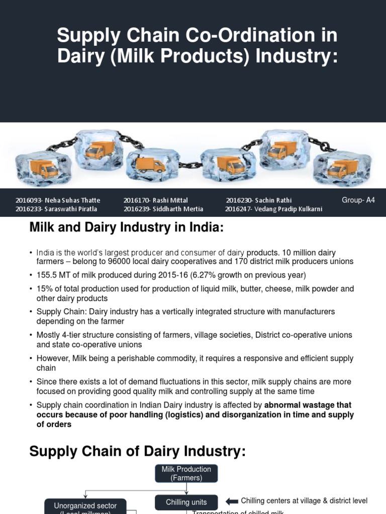 Supply Chain Coordination Problems in Dairy Industry | PDF | Dairy ...