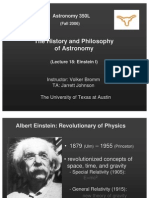 The History and Philosophy of Astronomy Lecture 18: Einstein. Presentation