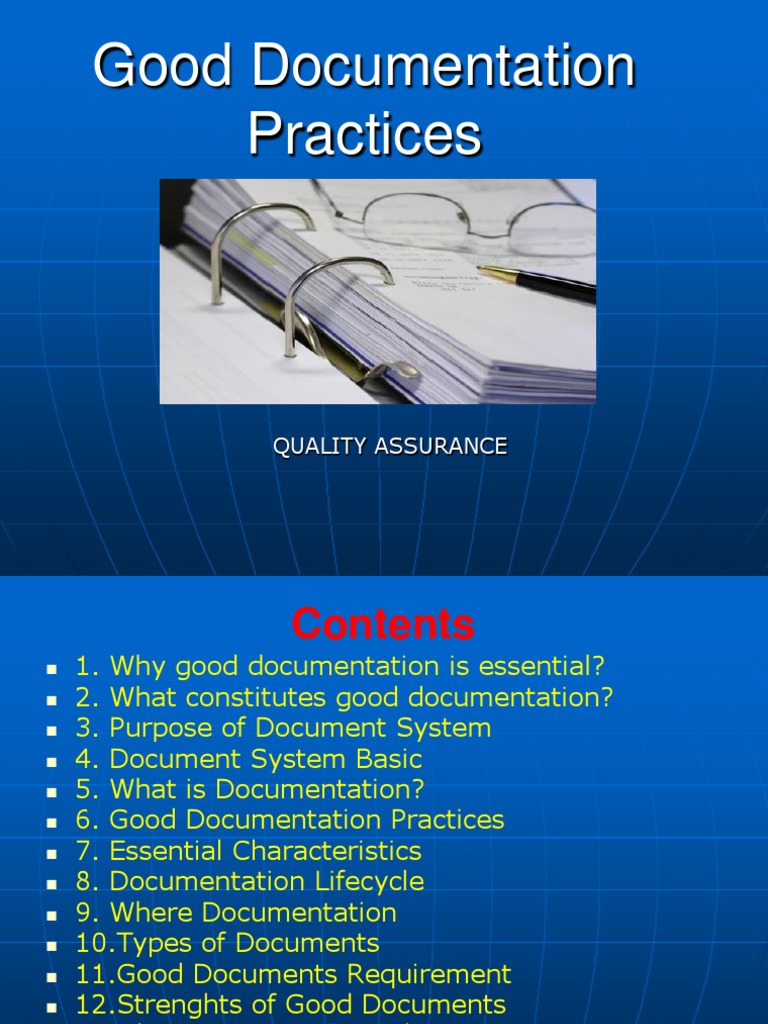 good-documentation-practices-pdf-quality-assurance-quality-business