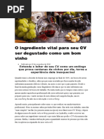 O Ingrediente Vital Para Seu CV Ser Degustado Como Um Bom Vinho