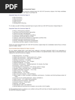 UGC NET Economics Subject Important Topics