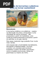 Indústria de Borrachas e Plásticos Pode Se Tornar Sustentável