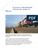 Alstom Anuncia a Manutenção de Locomotivas de Carga No México
