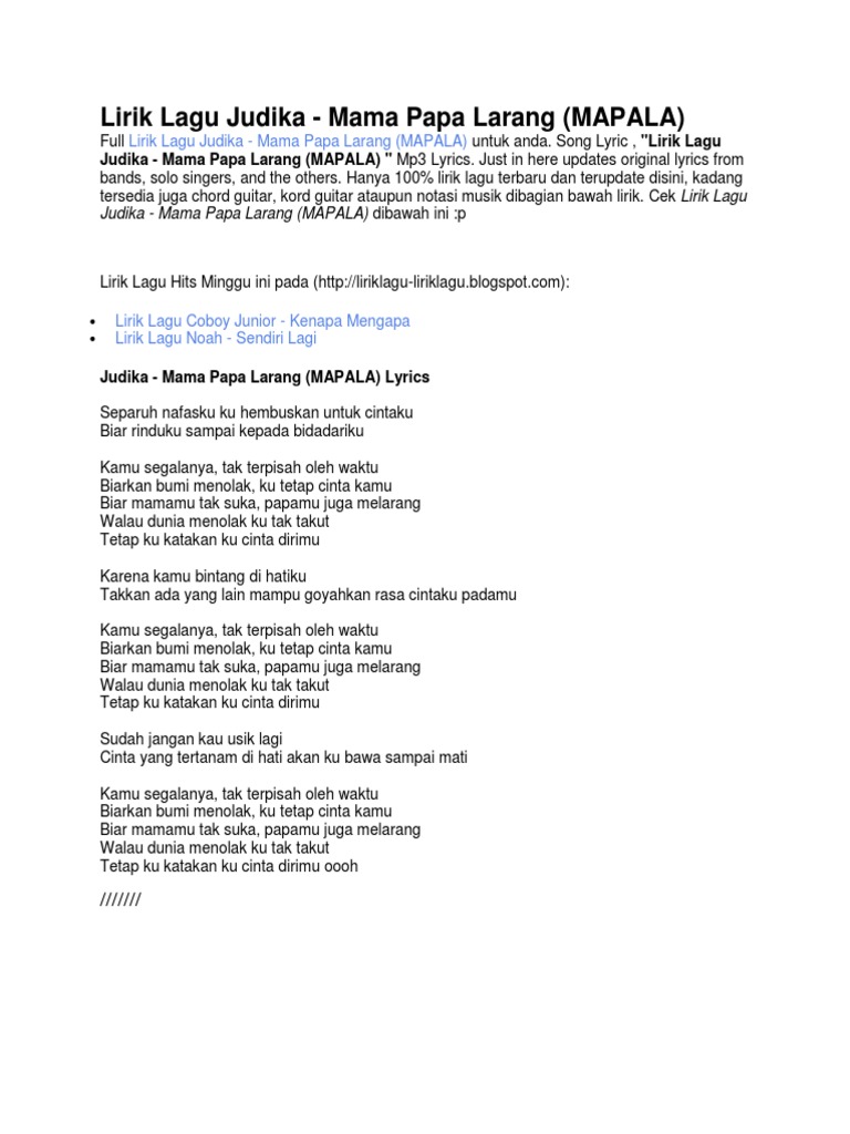 Mama Papa Pdf Seni Disiplin Bahasa Seni