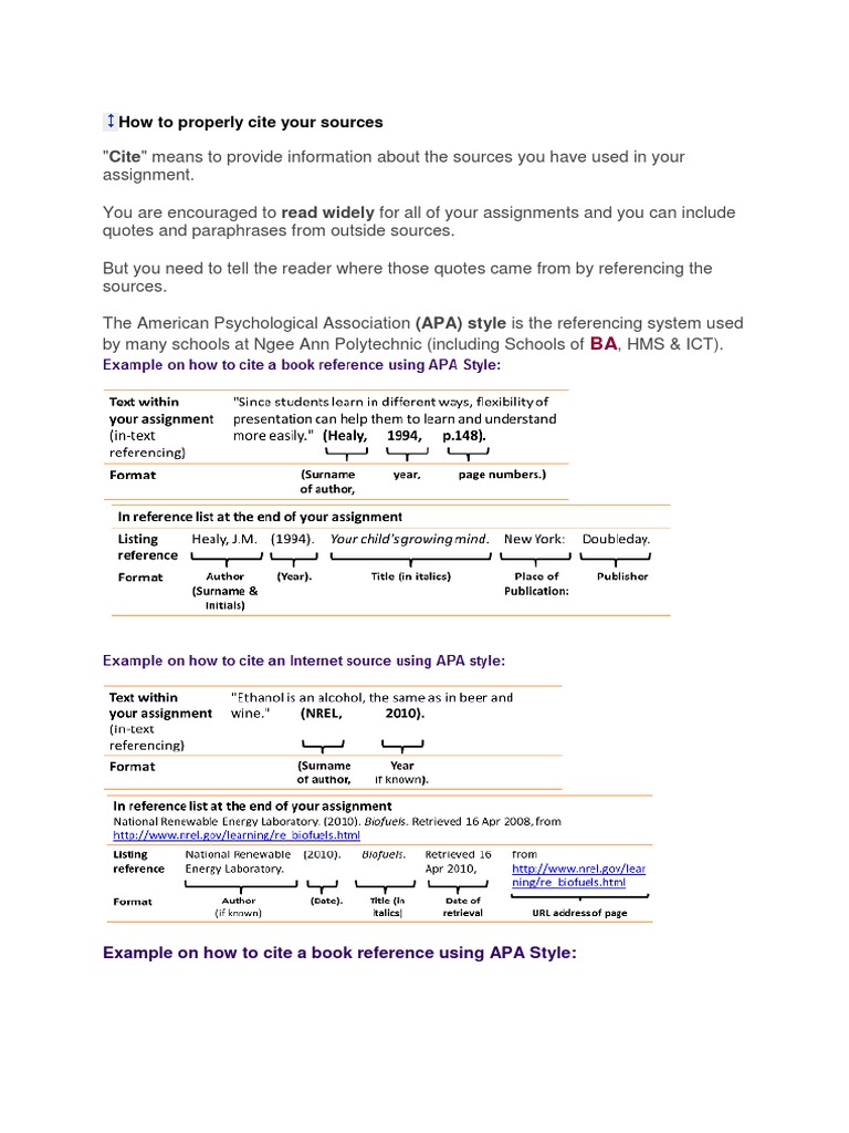 How To Properly Cite Your Sources | PDF