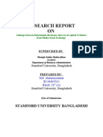 Research Report ON: Stamford University Bangladesh