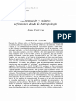 Alimentacion y Cultura. Reflexiones Desde La Antropologia PDF