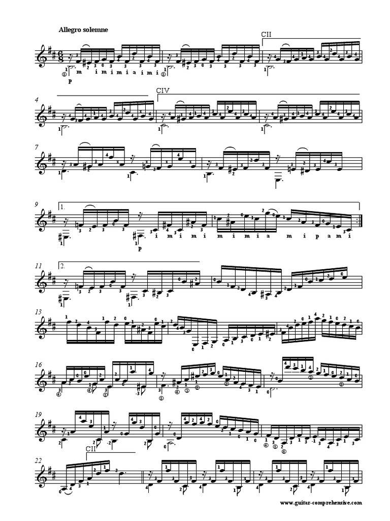 Augustin Barrios Mangore La Catedral Allegro Solemne 1 Pdf