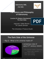 The History and Philosophy of Astronomy Lecture 24: Modern Developments I: The Dark Side. Presentation