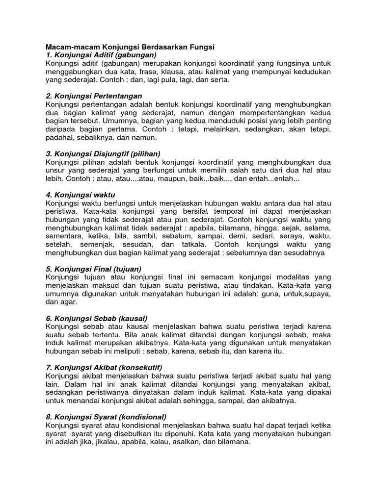 Macam Konjugasi