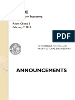 Transportation Engineering Route Choice 3 February 2, 2011