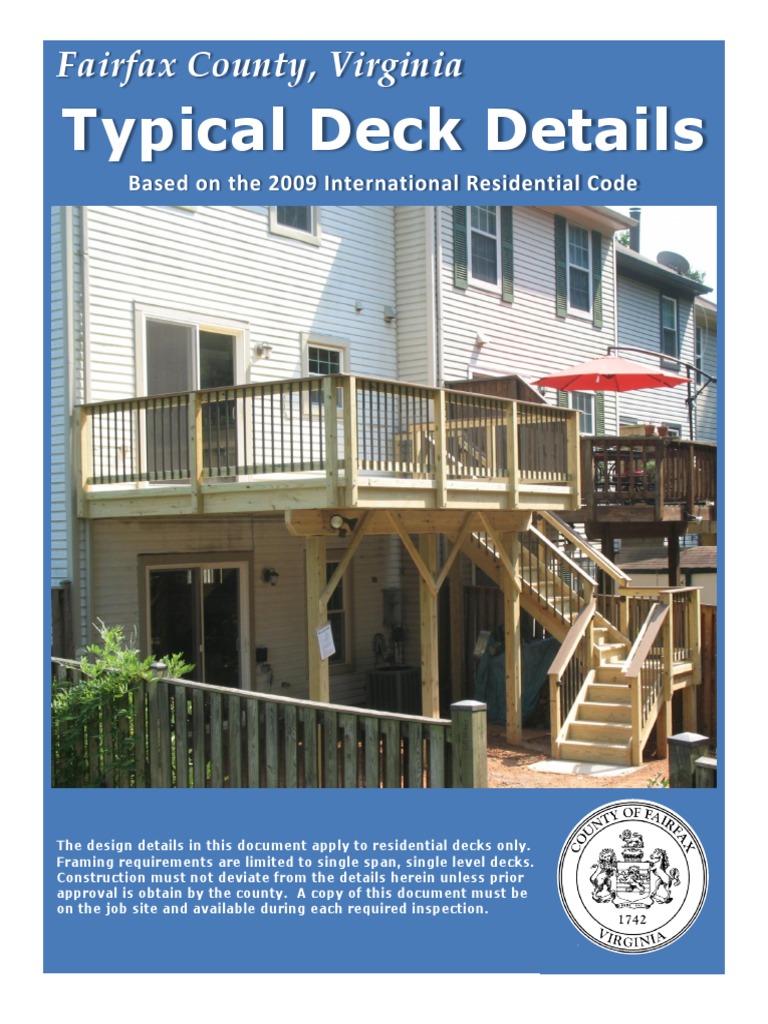Typical Deck Details Framing Construction Screw