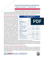 Voluntary Counseling and Testing: Rigorous Evidence - Usable Results