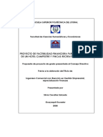 Proyecto de Factibiolidad Para La Apertura de Un Hotel