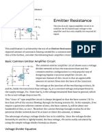 Emitter Resistance and the Transistor Emitter Resistor