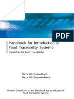 Handbook On Food Traceability PDF