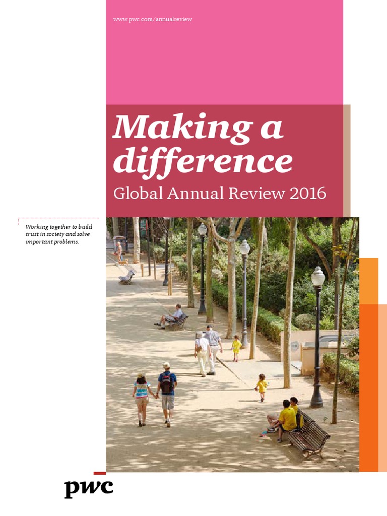 PWC Global Annual Review PDF Pricewaterhouse Coopers Leadership