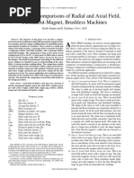 Performance Comparisons of Radial and Axial Field Permanent Magnet Brushless Machine