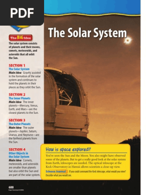 Formation Of The Solar System Worksheet Chapter 20