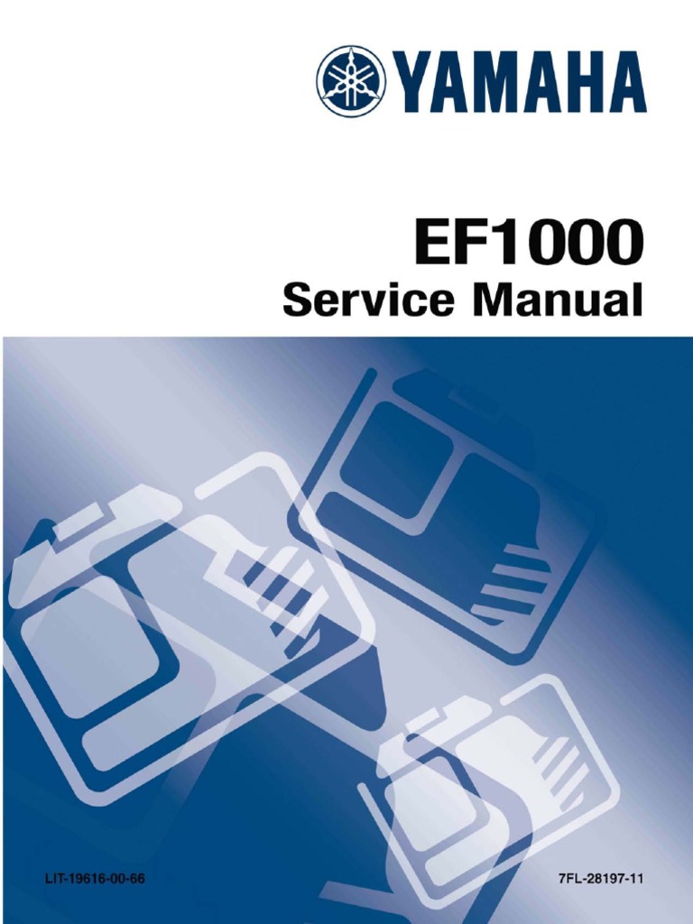 Yamaha Ef1000 Service Manual Piston Motor Oil