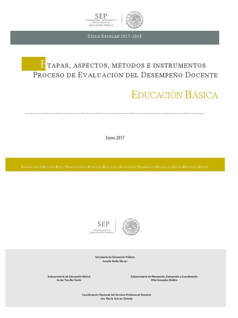 Evaluación del Desempeño Docente 2017-2018 | PDF | Crecimiento personal ...