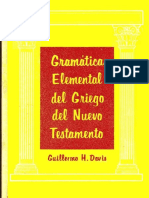 Gramatica Elemental Del Griego Del N T Gillermo H Davis PDF