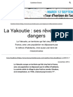 La Yakoutie : ses rêves et ses dangers