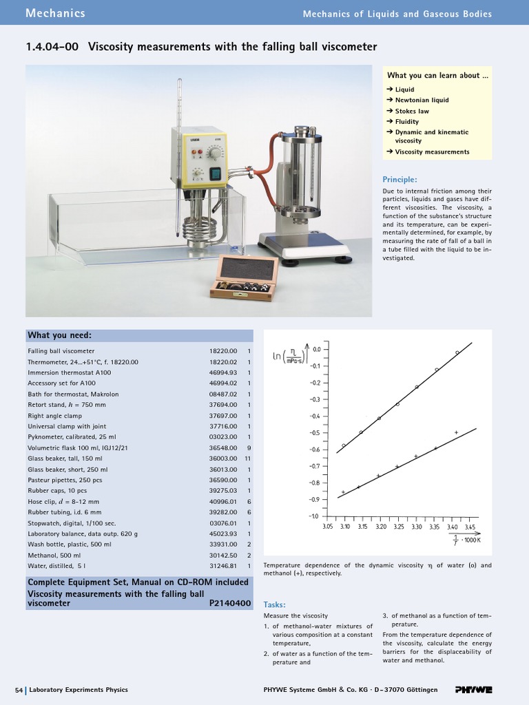 Viscosity Measurements With The Falling Ball PDF