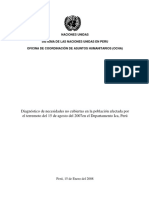 Diagnostico de Necesidades No Cubiertas en Pisco Después Del Terremoto - ONU