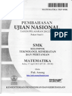 Pembahasan Soal UN Matematika SMK TKP 2013 Paket 1 PDF