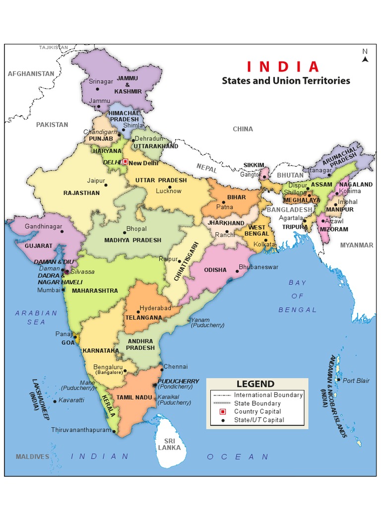 India: States and Union Territories | Asia | South Asia