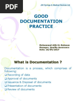 Good Documentation Practice