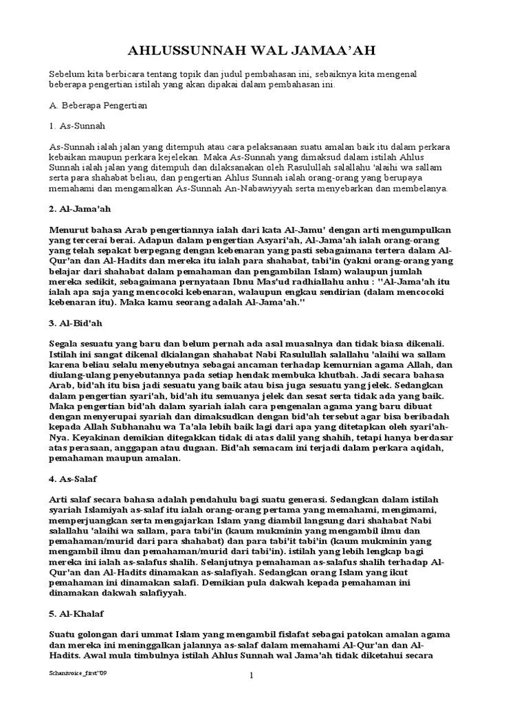 Ahlussunah Waljama Pdf