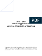 General Principle 2010-2015 Taxation