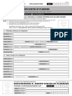 Harsukhbhai K. Dhruv Centre of Planning: Application Form