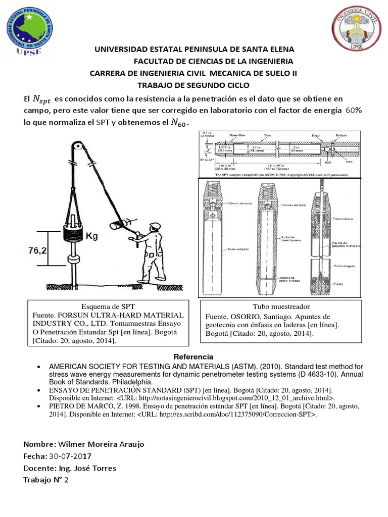 NSPT | PDF | Ingeniería geotécnica | Suelo