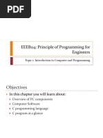 EEEB114: Principle of Programming For Engineers: Topic 1: Introduction To Computer and Programming