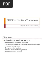 EEEB114: Principle of Programming: Topic 8: Character and String