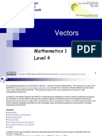 Vectors: Mathematics 1 Level 4