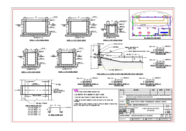 Outdoor Cable Trench Sections | PDF