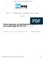 Cómo Aprobar El Writing Del Examen de Cambridge B1 PET (1) - Daway Inglés PDF