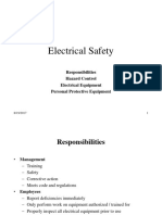 Electrical Safety: Responsibilities Hazard Control Electrical Equipment Personal Protective Equipment
