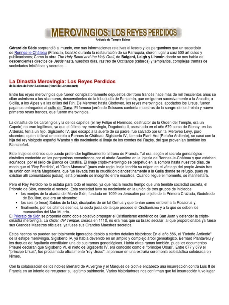 Los Merovingios Pdf Dinastía De Los Capetos Personas