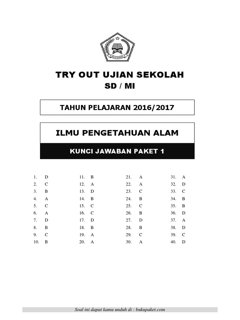 Kunci Jawaban Ipa Paket 1